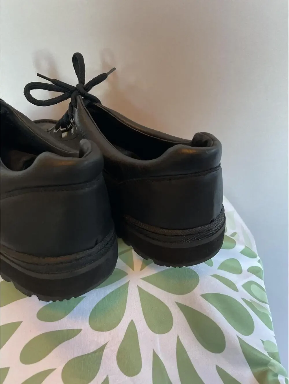 LandRover Black Leather Oxford Shoes Black Lug Sole US ~11.5 Rugged Heritage